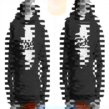 Illinois 224 Area Code Back Print Long Sleeve T-shirt | Mazezy