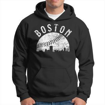 Vintage Boston Skyline Baseball Throwback For Red Game Day Shirt