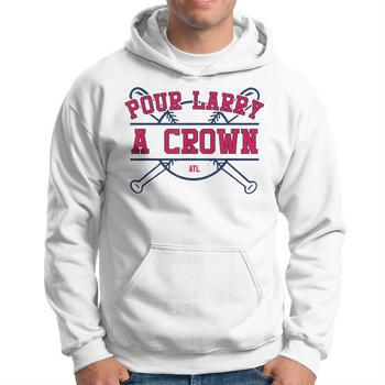 POUR LARRY A CROWN Home Run Celebration Funny Gag Zip Hoodie