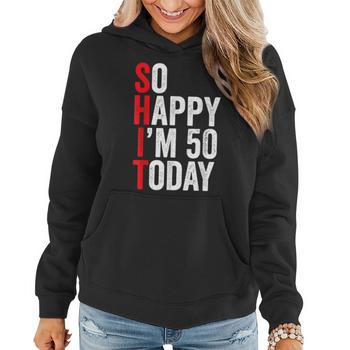JOGGEIL Hello Fifty Funny 50th Birthday Sweatshirt For Women - Lightweight Pullover, Long Sleeve, Crewneck