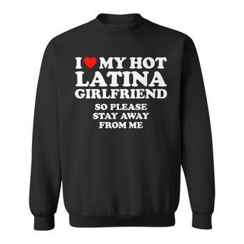 I Love My Hot Latina Girlfriend I Heart My Hot Latina Mens Back Print  T-shirt
