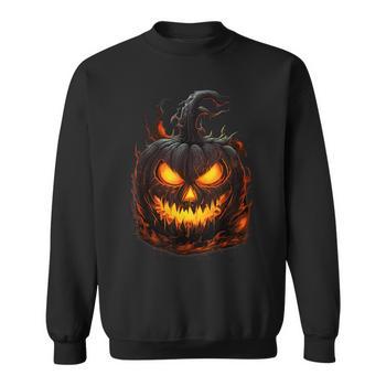 Halloween-Themed T-Shirt Spooky Masked Figure & Pumpkin Teens & Adults #T459 | UK