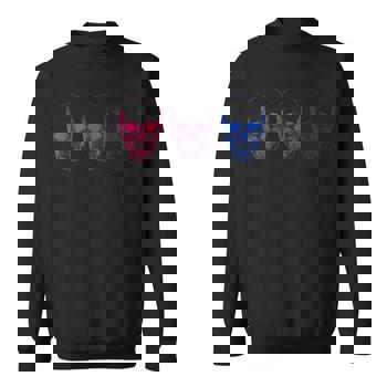 L.G.B.Tシャツ Subtle Bisexual Pride Goth Bi Pride Flag Skull Long Sleeve T