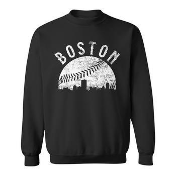 Vintage Boston Skyline Baseball Throwback For Red Game Day Shirt