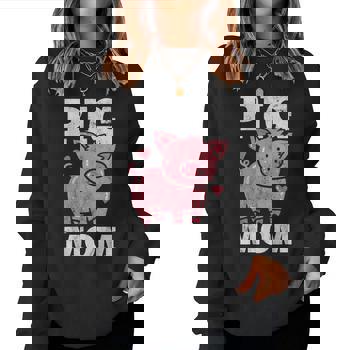 Pig Mom Mama Heart Cute Women T-shirt | Mazezy