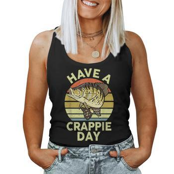 Bass Fish Dad Have Crappie Day Youth Boy Fishing Women T-shirt