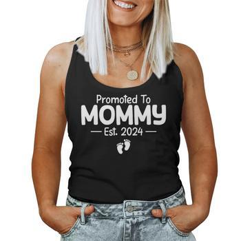 Promoted To Mommy Est 2024 First Time Mom For Mom Women T-shirt