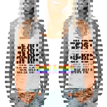 The First Gay Pride Was A Riot - LGBT Rainbow Flag Tank Top