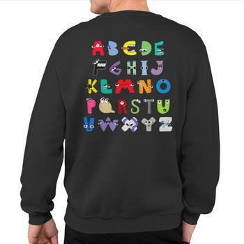 Villain Letter Abc Learning Boys Matching Evil Alphabet Lore Men's T-shirt  Back Print - Monsterry