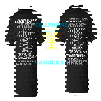 Funny Hanukkah Gifts Cellphone Chanukkah T-Shirt