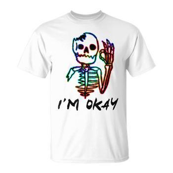 I'm Okay Skeleton Broken Arm Halloween Horror Halloween Men's T