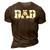 Blessed Dad Daddy Cross Christian Religious Fathers Day 3D Print Casual Tshirt Brown