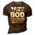 Funny Veteran Fathers Day Quote Vet Bod Like A Dad Bod 3D Print Casual Tshirt Brown