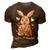 Rabbit Mum Design Cute Bunny Outfit For Girls Gift For Women 3D Print Casual Tshirt Brown