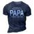 Promoted To Papa Est2023 Funny Mens First Time Dad Daddy 3D Print Casual Tshirt Navy Blue