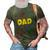 Dad Outer Space Daddy Planet Birthday Fathers Gift For Women 3D Print Casual Tshirt Army Green