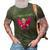 My Embarrassing Dad Happy Fathers Day Gift For Women 3D Print Casual Tshirt Army Green