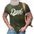 Vintage Dad Est 2024 For Fathers Day Promoted To Daddy 2024 3D Print Casual Tshirt Army Green