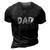 Dad Outer Space Daddy Planet Birthday Fathers Day Gift For Womens Gift For Women 3D Print Casual Tshirt Vintage Black