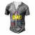 Dad Outer Space Daddy Planet Birthday Fathers For Women Men's Henley T-Shirt Grey