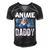Anime Daddy Saying Animes Hobby Lover Dad Father Papa Gift For Women Men's Short Sleeve V-neck 3D Print Retro Tshirt Black