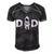 Space Dad Astronaut Daddy Outer Space Birthday Party Gift For Womens Gift For Women Men's Short Sleeve V-neck 3D Print Retro Tshirt Black