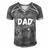 Dad Outer Space Daddy Planet Birthday Fathers Day Gift For Womens Gift For Women Men's Short Sleeve V-neck 3D Print Retro Tshirt Grey