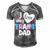 I Love My Trans Dad Proud Transgender Lgbtq Lgbt Family Gift For Women Men's Short Sleeve V-neck 3D Print Retro Tshirt Grey