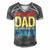 Roller Derby Dad  Like A Regular Dad But Cooler  Gift For Mens Gift For Women Men's Short Sleeve V-neck 3D Print Retro Tshirt Grey