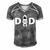 Space Dad Astronaut Daddy Outer Space Birthday Party Gift For Womens Gift For Women Men's Short Sleeve V-neck 3D Print Retro Tshirt Grey