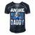 Anime Daddy Saying Animes Hobby Lover Dad Father Papa Gift For Women Men's Short Sleeve V-neck 3D Print Retro Tshirt Navy Blue