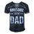 Awesome Like My Dad Sayings Funny Ideas For Fathers Day Gift For Women Men's Short Sleeve V-neck 3D Print Retro Tshirt Navy Blue