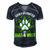 Dogs And Weed Dad Mom Dog Lover Cannabis Marijuana Gift For Women Men's Short Sleeve V-neck 3D Print Retro Tshirt Navy Blue