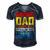 Father’S Day Anime Dad Daddy Father Papa Graphic From Son Gift For Women Men's Short Sleeve V-neck 3D Print Retro Tshirt Navy Blue