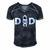 Space Dad Astronaut Daddy Outer Space Birthday Party Gift For Womens Gift For Women Men's Short Sleeve V-neck 3D Print Retro Tshirt Navy Blue