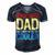 Spanish Teacher Dad Like A Regular Dad But Cooler Gift For Mens Gift For Women Men's Short Sleeve V-neck 3D Print Retro Tshirt Navy Blue