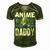Anime Daddy Saying Animes Hobby Lover Dad Father Papa Gift For Women Men's Short Sleeve V-neck 3D Print Retro Tshirt Green