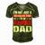 Anime Fathers Day Im Not A Regular Dad Im An Anime Dad Gift For Women Men's Short Sleeve V-neck 3D Print Retro Tshirt Green