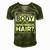 Bald Dad Funny Bald Jokes Gift For Women Men's Short Sleeve V-neck 3D Print Retro Tshirt Green