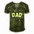 Dad Outer Space Daddy Planet Birthday Fathers Day Gift For Womens Gift For Women Men's Short Sleeve V-neck 3D Print Retro Tshirt Green