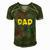 Dad Outer Space Daddy Planet Birthday Fathers Gift For Women Men's Short Sleeve V-neck 3D Print Retro Tshirt Green
