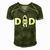 Space Dad Astronaut Daddy Outer Space Birthday Party Gift For Womens Gift For Women Men's Short Sleeve V-neck 3D Print Retro Tshirt Green