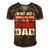 Anime Dad Fathers Day Im Not A Regular Dad Im An Anime Dad Gift For Women Men's Short Sleeve V-neck 3D Print Retro Tshirt Brown