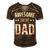 Awesome Like My Dad Sayings Funny Ideas For Fathers Day Gift For Women Men's Short Sleeve V-neck 3D Print Retro Tshirt Brown