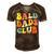 Bald Dads Club Funny Dad Fathers Day Bald Head Joke Gift For Women Men's Short Sleeve V-neck 3D Print Retro Tshirt Brown