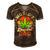Funny Fathers Day 420 Weed Dad Vintage Worlds Dopest Dad Gift For Women Men's Short Sleeve V-neck 3D Print Retro Tshirt Brown