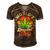 Funny Fathers Day 420 Weed Dad Vintage Worlds Dopest Dad Gift For Womens Gift For Women Men's Short Sleeve V-neck 3D Print Retro Tshirt Brown