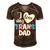 I Love My Trans Dad Proud Transgender Lgbtq Lgbt Family Gift For Women Men's Short Sleeve V-neck 3D Print Retro Tshirt Brown