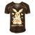 Rabbit Mum Design Cute Bunny Outfit For Girls Gift For Women Men's Short Sleeve V-neck 3D Print Retro Tshirt Brown