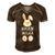 Rabbit Mum Family Partner Look Easter Bunny Gift Easter Gift For Womens Gift For Women Men's Short Sleeve V-neck 3D Print Retro Tshirt Brown